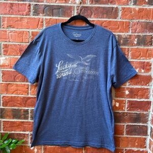 Lucky Brand Mens Large Blue California Eagle Short Sleeve Graphic Tshirt